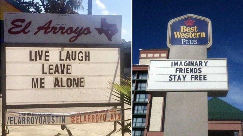 Two signs.