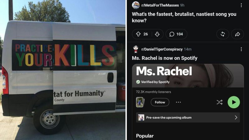 Two moments of accidental comedy.