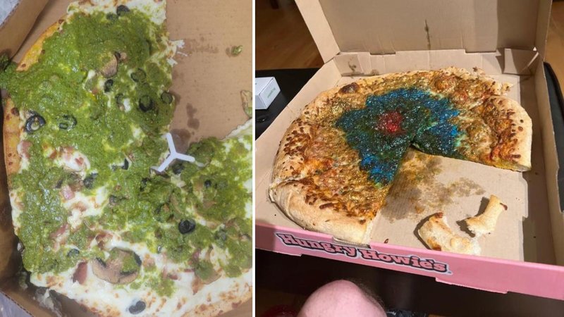 Two pizzas.