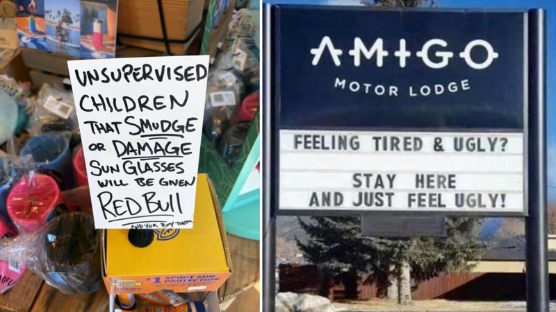 Two signs.
