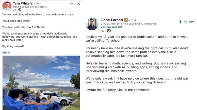 A LinkedIn post.