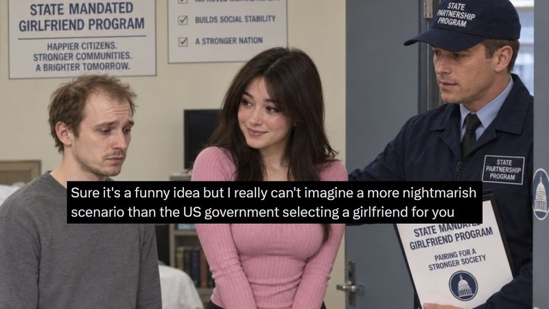The 'State-Mandated Girlfriend' memes explained.