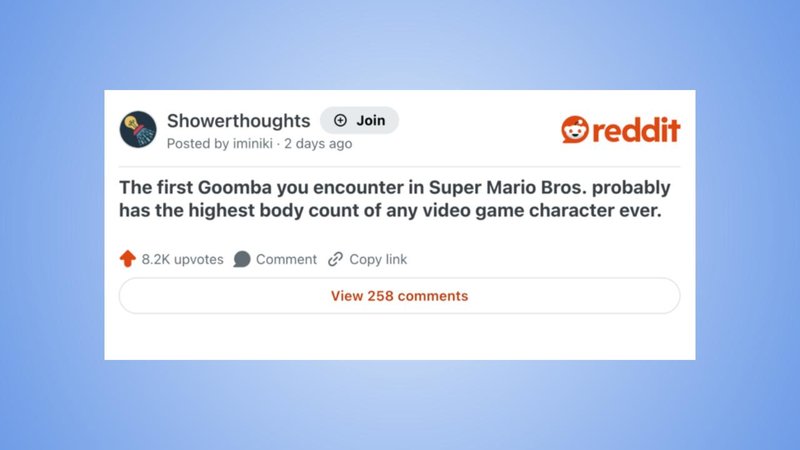 A shower thought.