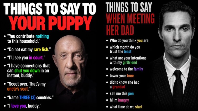 The 'Things To Say' meme explained.