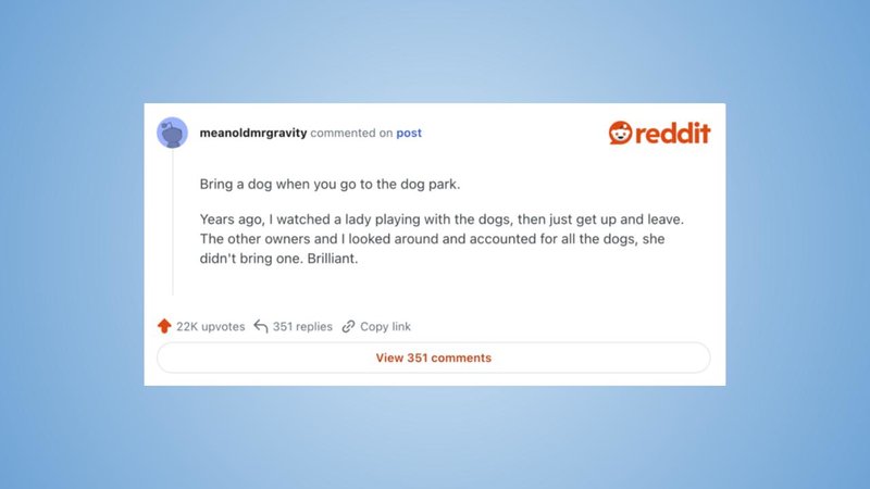 A Reddit post.