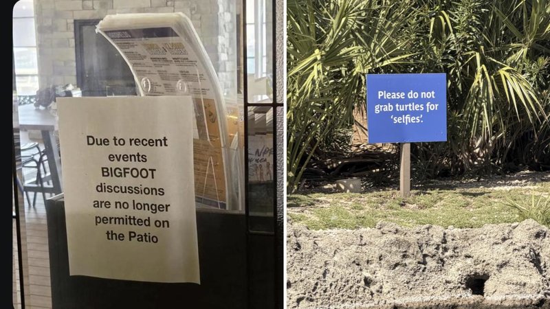 Two signs.