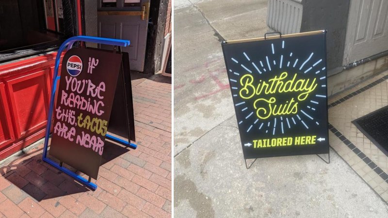 Two signs.