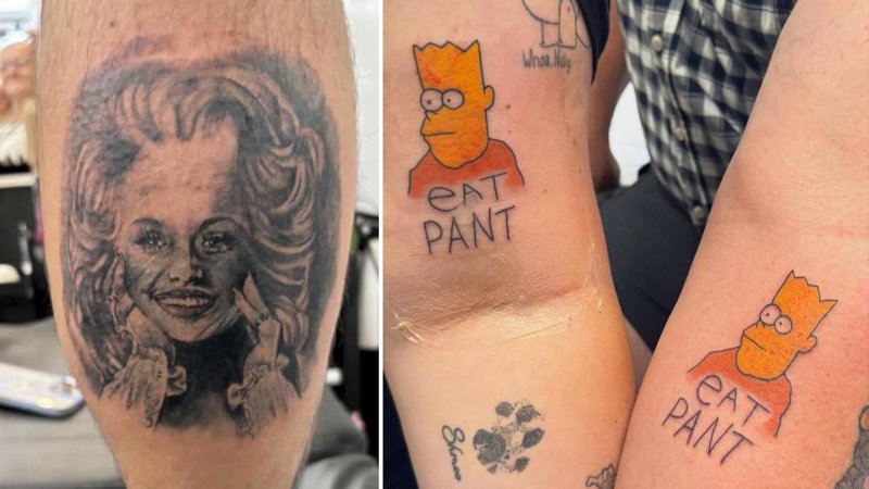 Two tattoos.