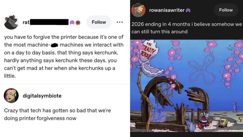 Two Tumblr posts.