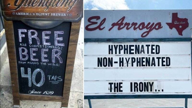 Two signs.