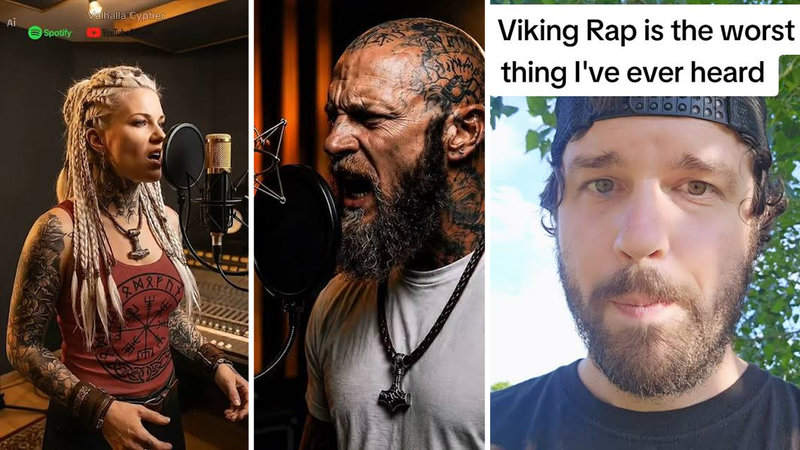 The 'AI Viking Rap' trend explained.