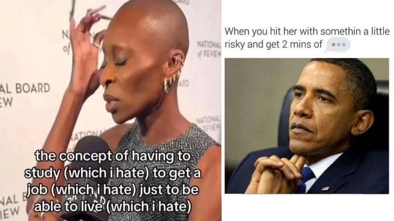Two memes.