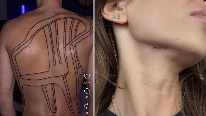 Two tattoos.