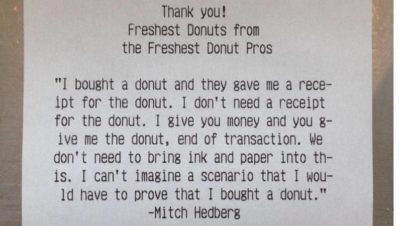 A receipt.