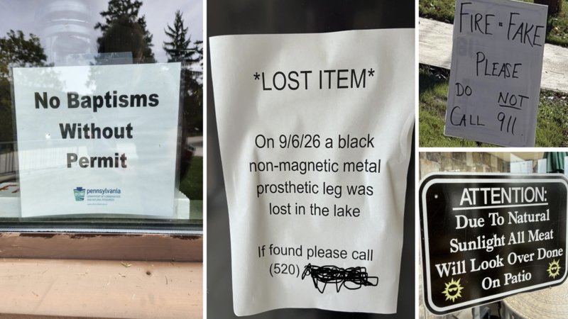 Examples of signs with stories behind them.