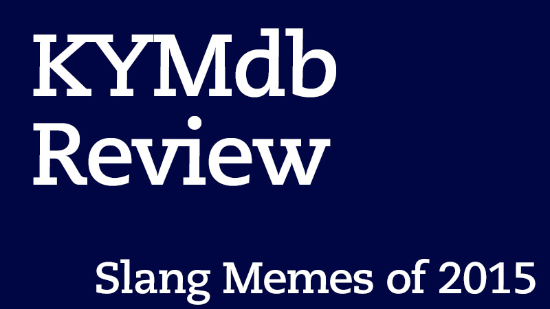 KYM Review: Slang Memes of 2015