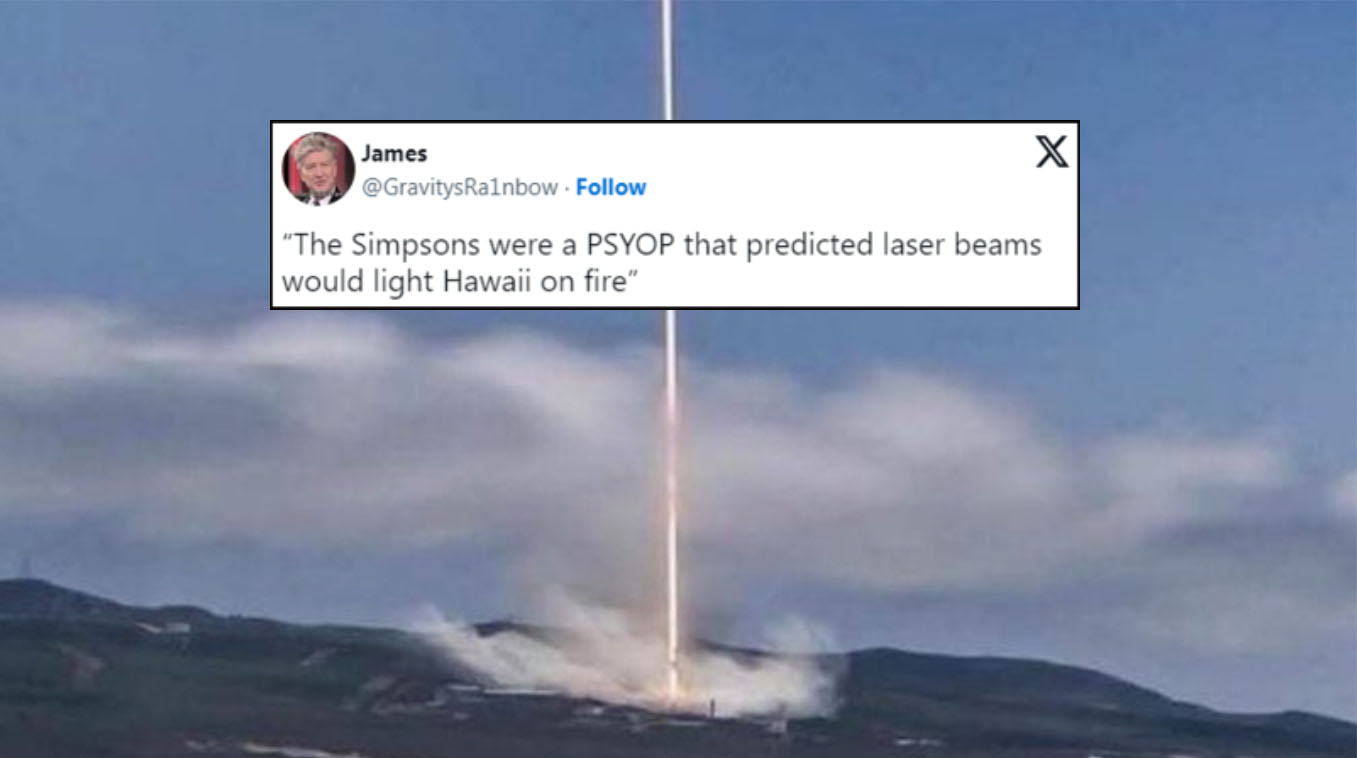 Hawaii laser conspiracy tweet