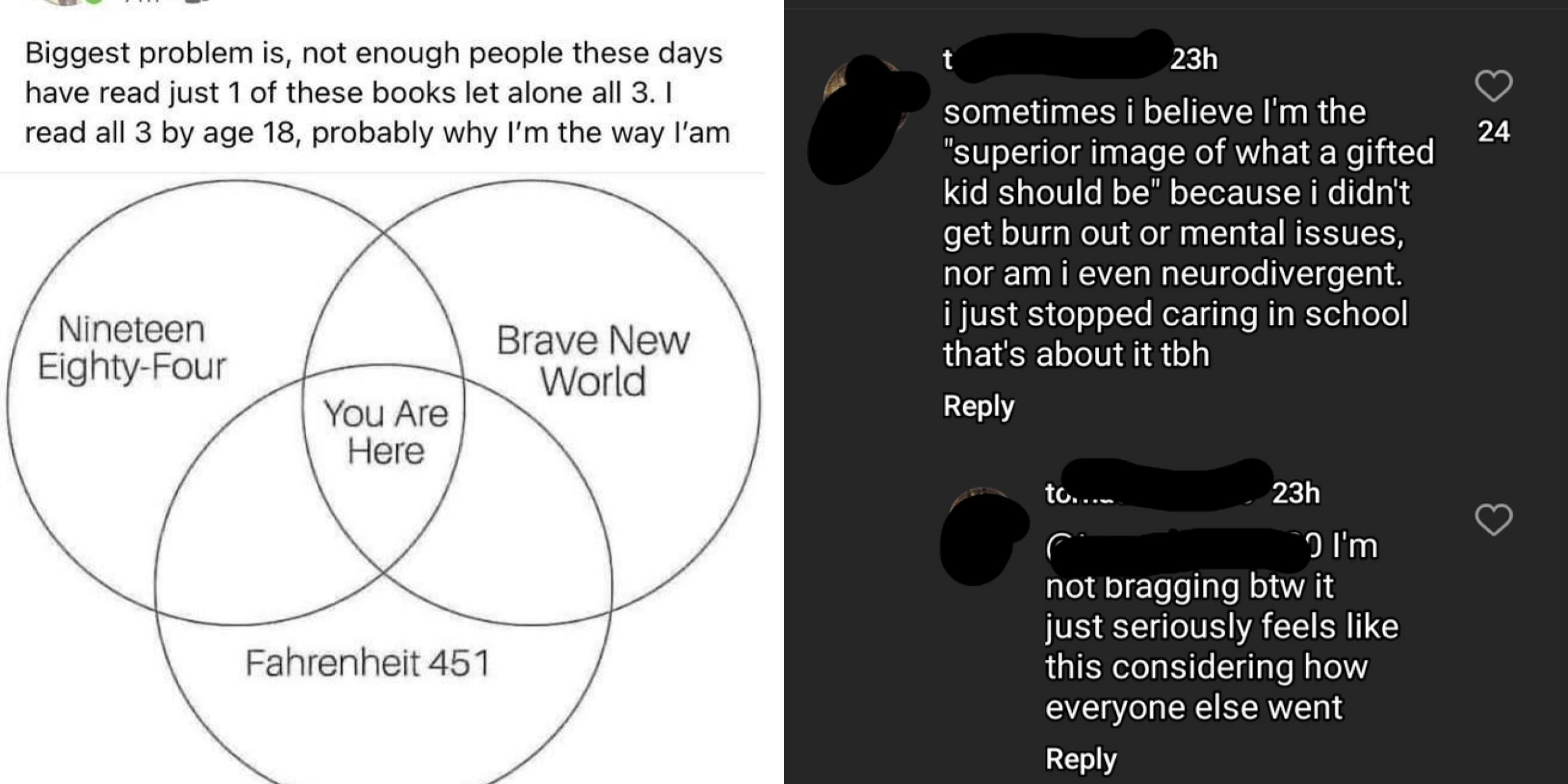 Two images from people who think they're very smart.