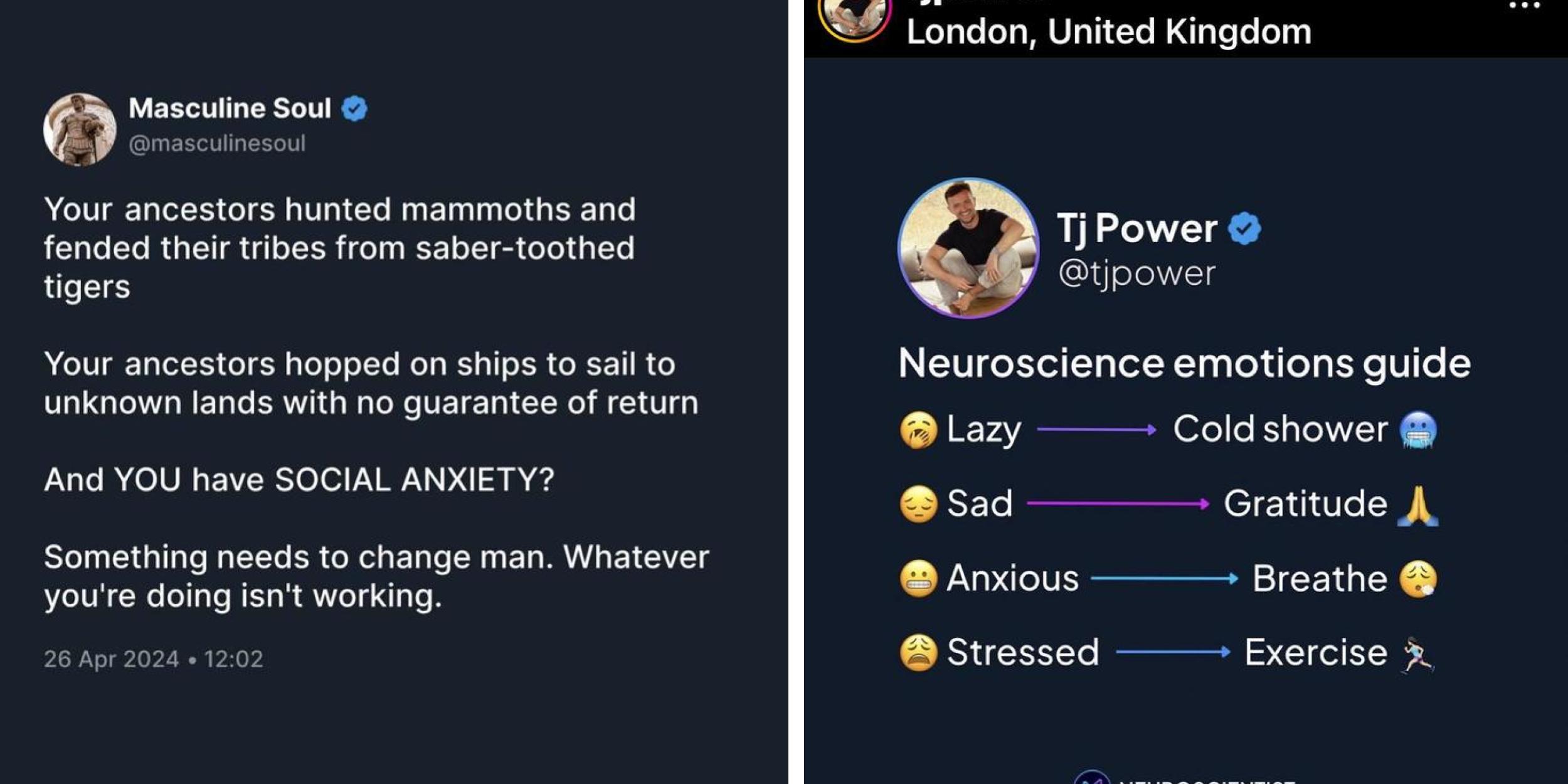 Two images from Thanks I'm Cured.