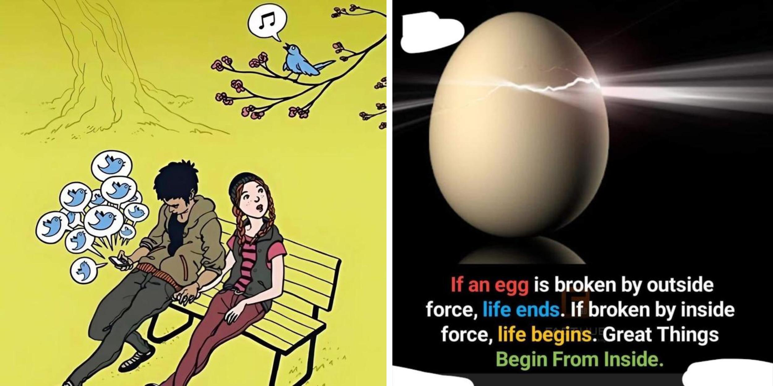 Two images from I'm 14 and This Is Deep.
