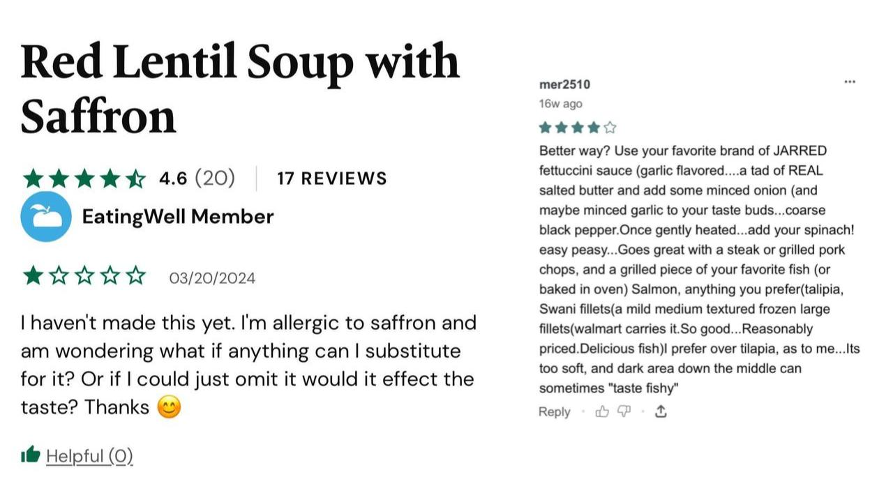 25 Bad Recipe Reviews From Awful Cooks | Know Your Meme