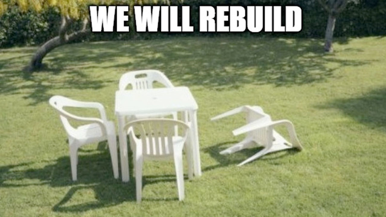 We Will Rebuild meme explained.