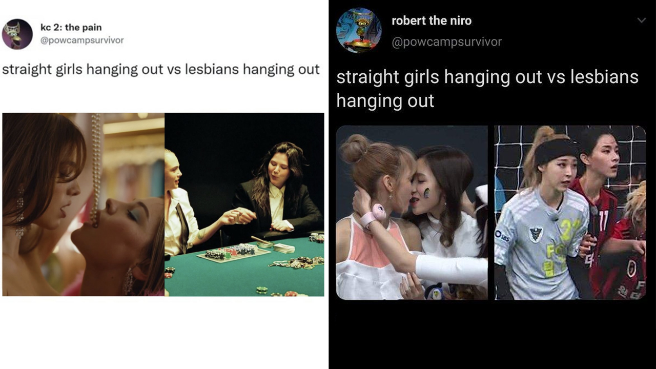 What Does The 'Straight Girls VS. Lesbians Hanging Out' Meme Mean? The Reaction Image And Cliché Explained