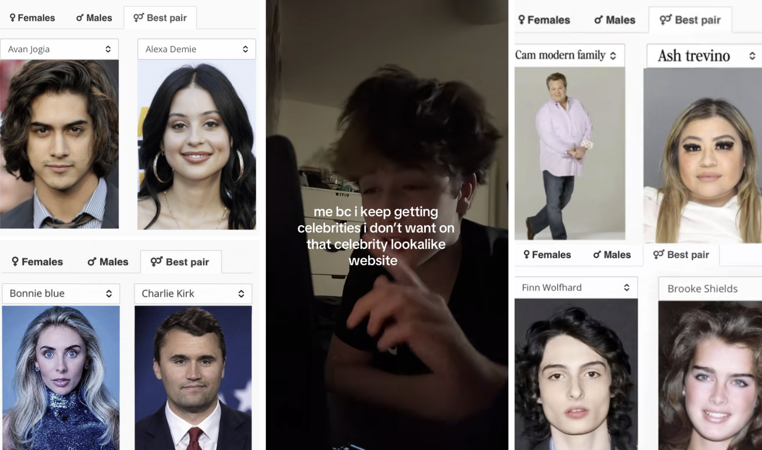 Ejemplos del trend de parecidos con famosos.