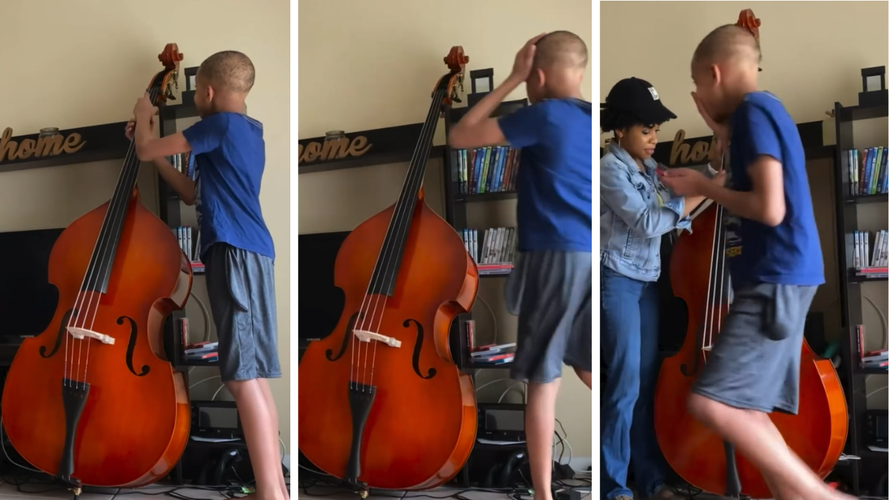 Years After Mom Surprised Her Son With An Upright Bass, He's Now ...