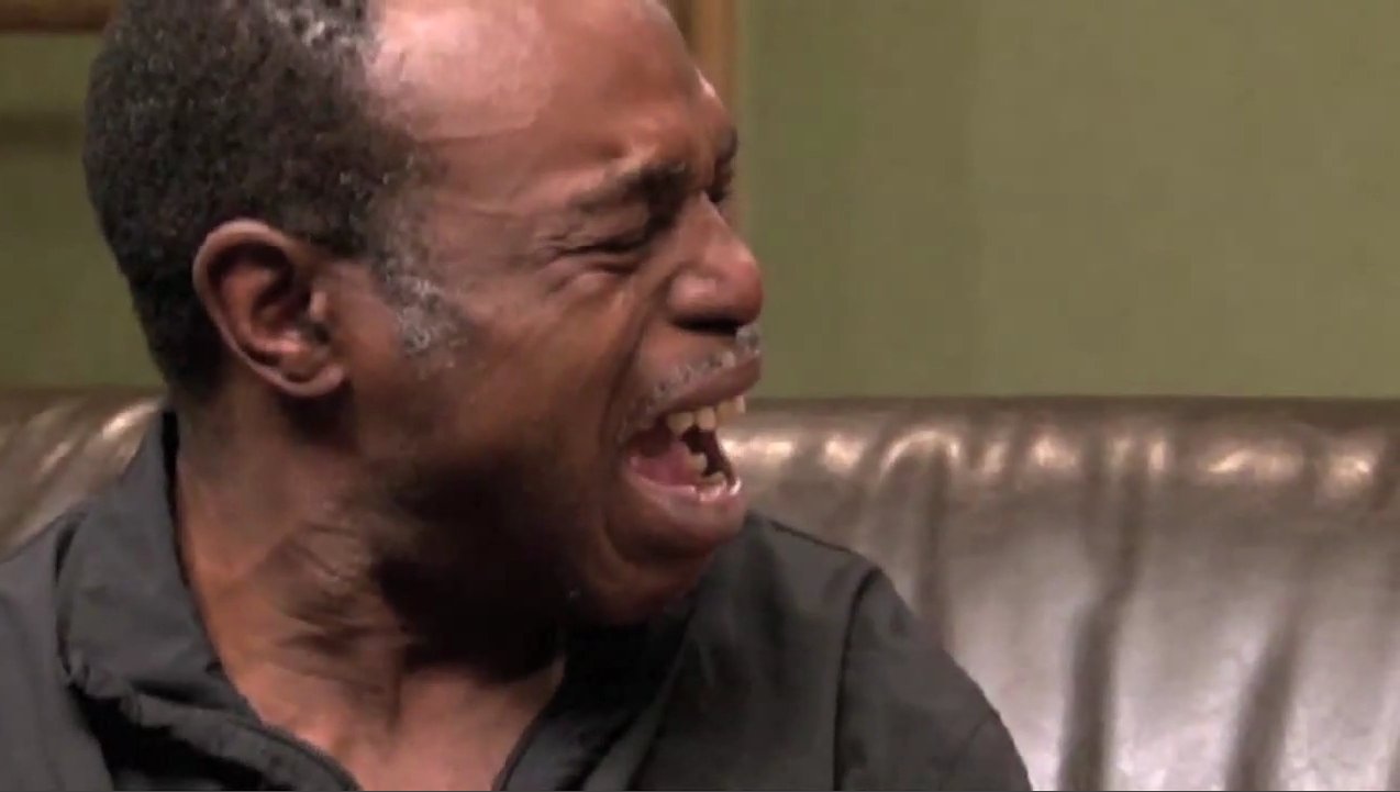 black guy crying and listening to music meme