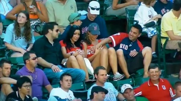 Jerry Remy - oops grab of breast 