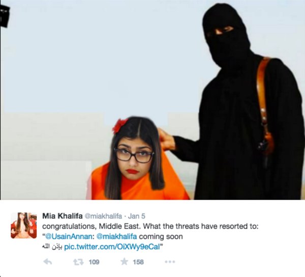 Mia Khalifa Death Threats | Know Your Meme