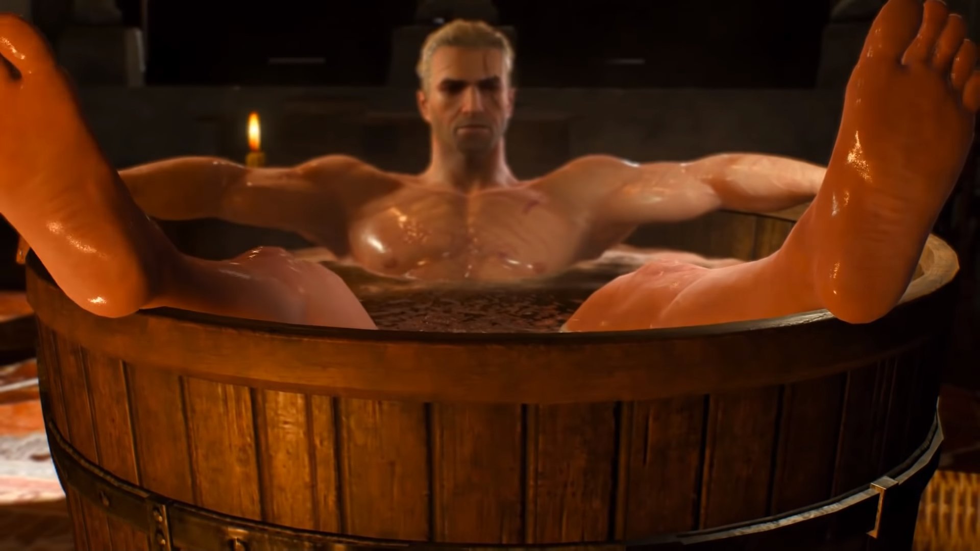 Geralt in a Bathtub | Know Your Meme