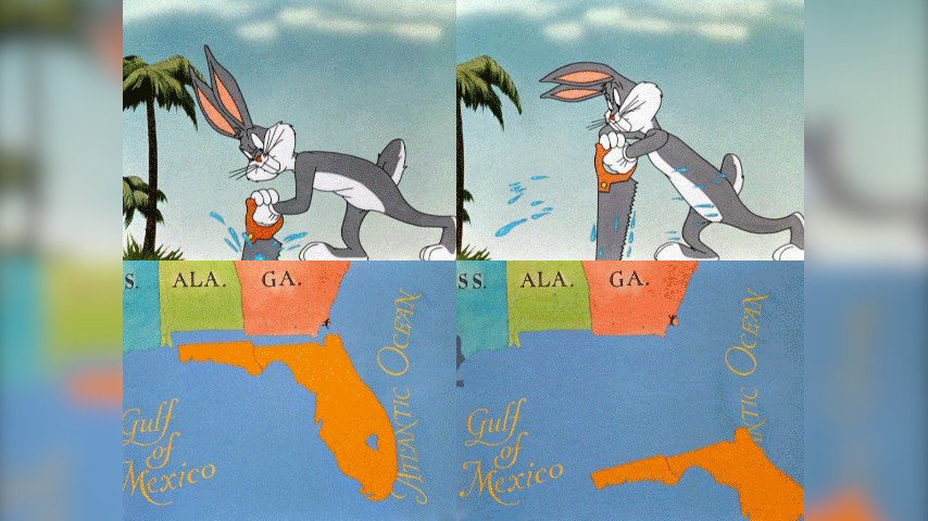 bugs Bunny saws off Florida