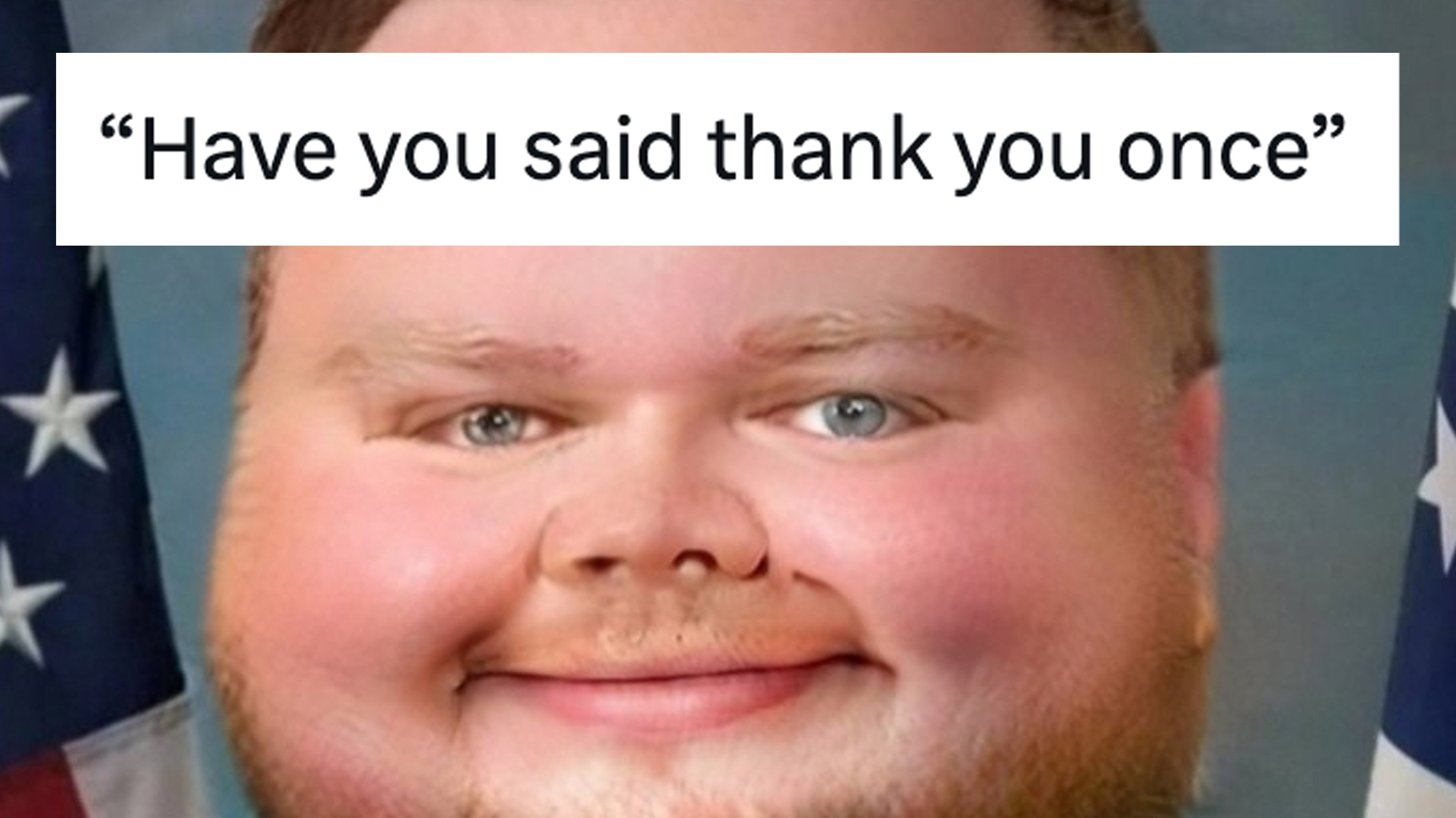 JD Vance meme saying hace you said thank you once