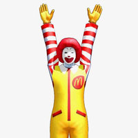 McDonald's "Ran Ran Ru" Commercials McDonald's "Ran Ran Ru" Commercials showing Ronald McDonald with his arms reached upward.