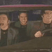 What is Love? three men in car bobbing their heads to the song "What is love" - SNL skit with Jim Carrey