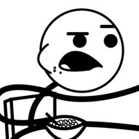 Cereal Guy stick figure talking while eating cereal