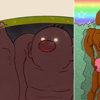 Diglett Underground Fanarts depicting what Diglett could possible look like underground - giant sticking his fingers through the earth's crest and three muscular man cuddled together in the ground