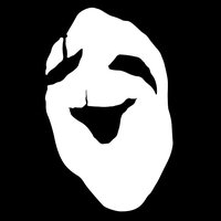 Uboa Black and white scary face