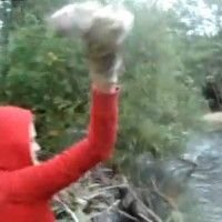 Girl Throws Puppies Into A River Girl Throws Puppies Into A River