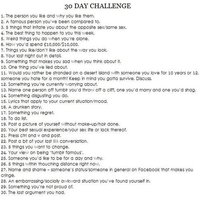 30 Day Challenges