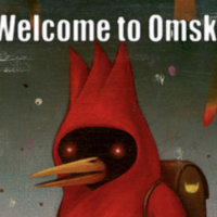 Winged Doom / Welcome to Omsk! Creepy red bird with glowing eyes