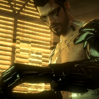 I Never Asked for This Dex Ex main character Adam Jensen looking at his robotic arm