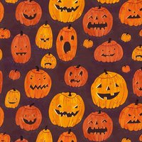 illustration of carved pumpkins 