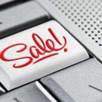 A keyboard with a "sale!" key.