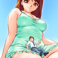 Macrophilia / Microphilia tiny guy with a giant lady