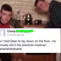 So I told Dean to lay down on the he
actually did it the absolute madman
hahahahahahaha!
