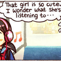 That Girl Is So Cute, I Wonder What She's Listening To...