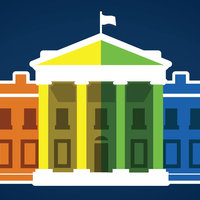 Supreme Court Gay Marriage Ruling white house pride flag image.